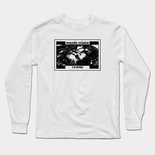 Mazda Miata MX-5 NB ENGINE Long Sleeve T-Shirt by Cero